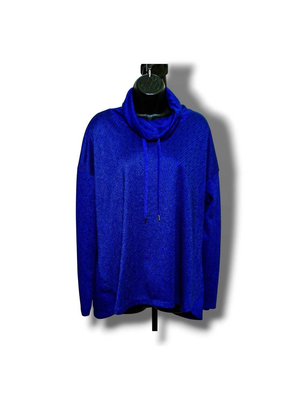 Liz Claiborne Weekend Cowl Neck Tunic Sweater XXL Royal Blue